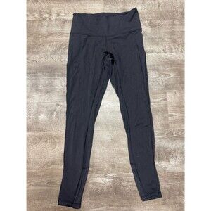Lululemon Black Mesh Calf Leggings Size 8